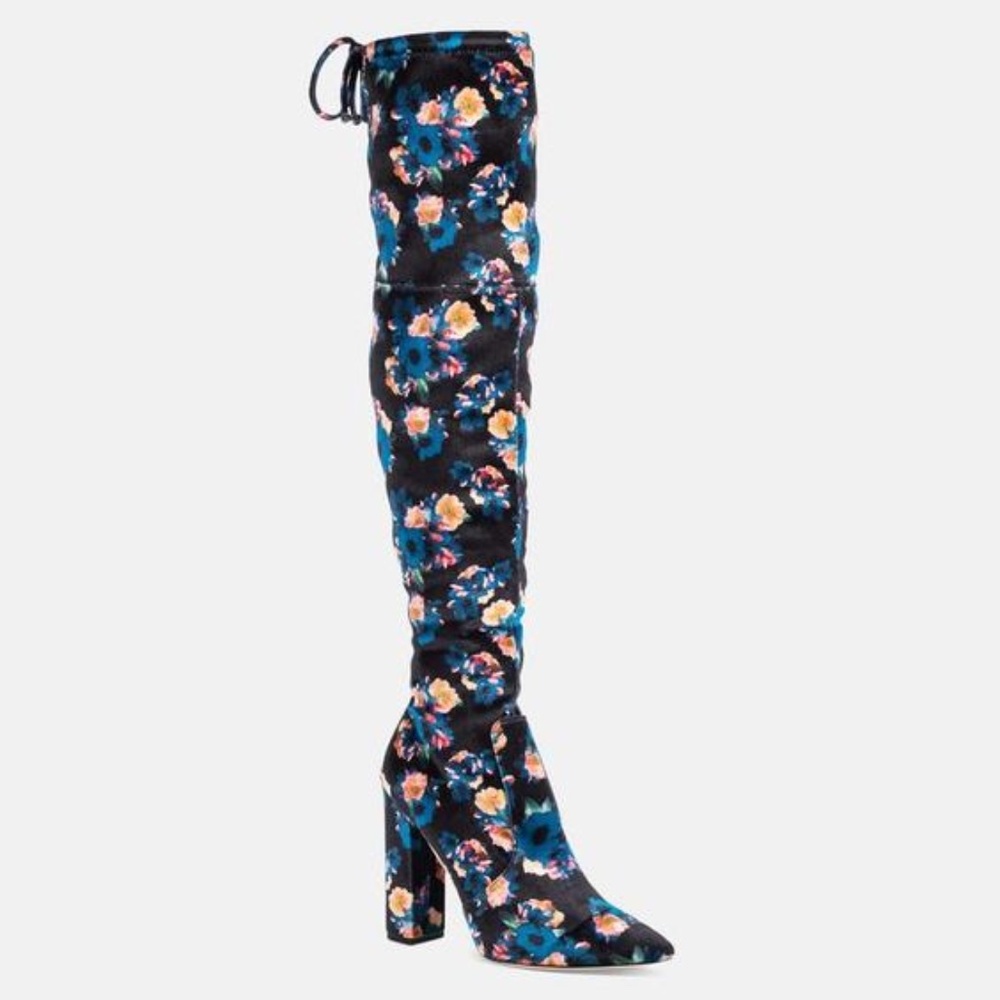 Nicole Miller velvet Rozilyn boots